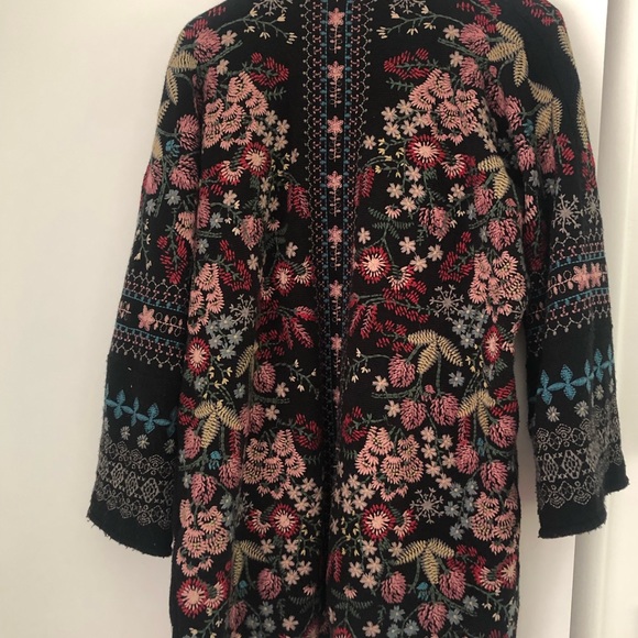 JOHNNY WAS WOMEN'S BLACK AYA KIMONO size XS fits 4-8 - Picture 3 of 8